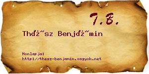 Thész Benjámin névjegykártya