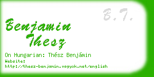 benjamin thesz business card