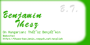 benjamin thesz business card